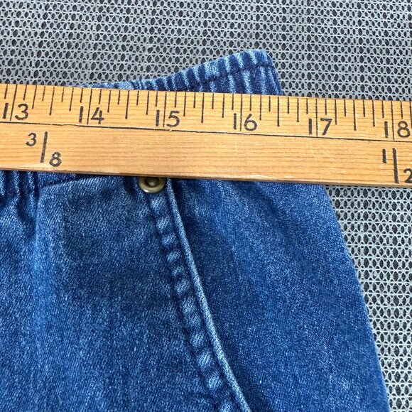 Hasting & Smith Petite Womens PL Blue Elastic Waist Denim Capri Pants Pockets - Picture 4 of 7